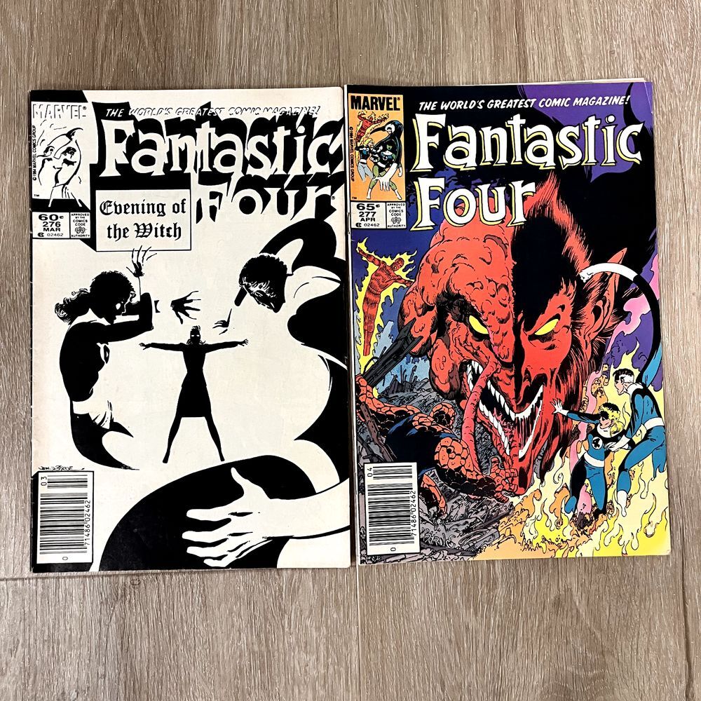 Fantastic Four Comic Books Lot (2 comics) 276 & 277 1984 Copper Age‎